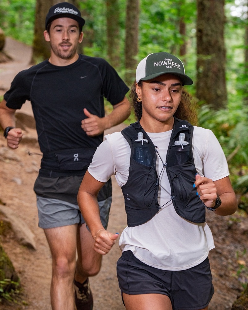 Slide 8: both runners on the trail
